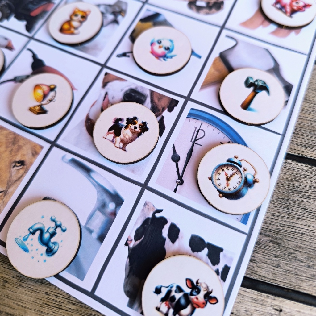 Aktivity logopedie zvuky citoslovce vhazovací box části fragmenty-2